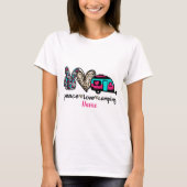 Creëer Uw eigen Peace Love Camping T-shirt (Voorkant)