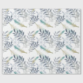 Creëer uw eigen Peacock Snowflakes Cadeaupapier (Vlak)