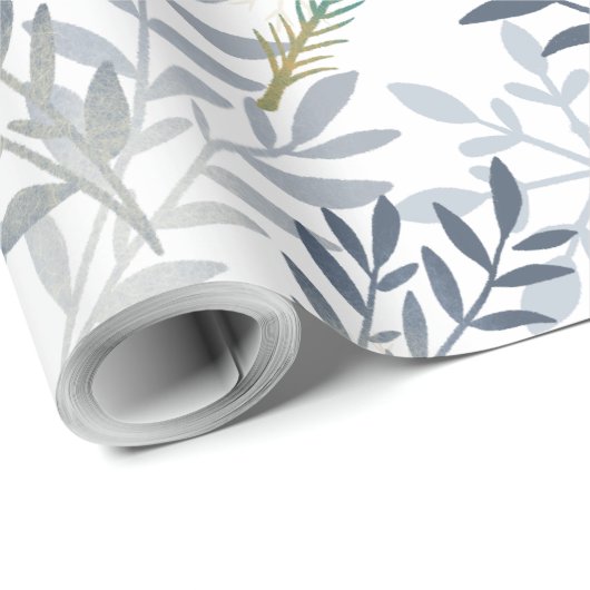 Creëer uw eigen Peacock Snowflakes Cadeaupapier (Rol Hoek)