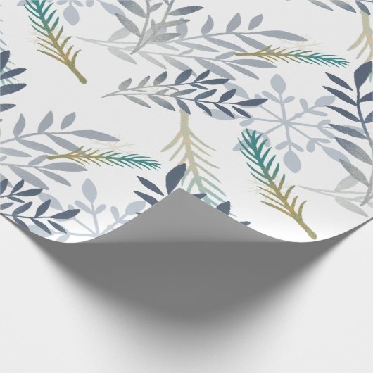 Creëer uw eigen Peacock Snowflakes Cadeaupapier (Hoek)