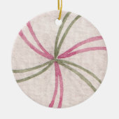 Creëer Uw eigen pepermunt kerst Keramisch Ornament (Voorkant)