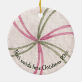 Creëer Uw eigen pepermunt kerst Keramisch Ornament (Achterkant)