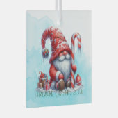 Creëer uw eigen pepermunt kerstcadeau gnoom glas ornament (Voorkant Rechts)