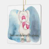 Creëer Uw eigen pepermunt olifant kerst Keramisch Ornament (Links)