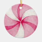Creëer Uw eigen Pepermunt Snoep Kerst Keramisch Ornament (Voorkant)
