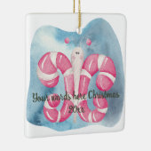 Creëer Uw eigen pepermunt vlinder kerst Keramisch Ornament (Rechts)