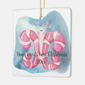 Creëer Uw eigen pepermunt vlinder kerst Keramisch Ornament (Links)