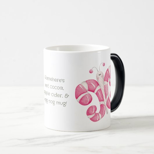 Creëer Uw eigen pepermunt vlinder kerst Magische Mok (Voorkant rechts)