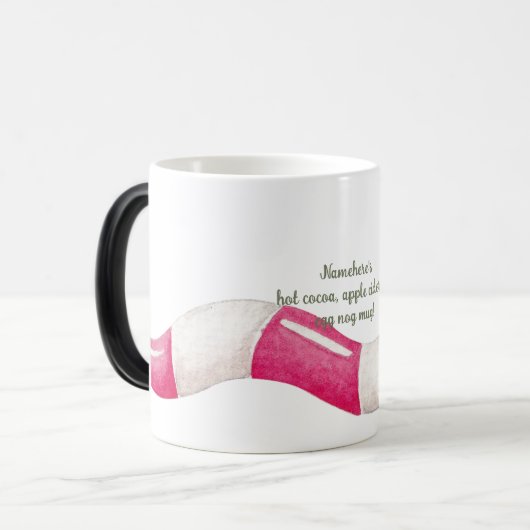 Creëer Uw eigen pepermunt worm Kerst Magische Mok (Voorkant links)