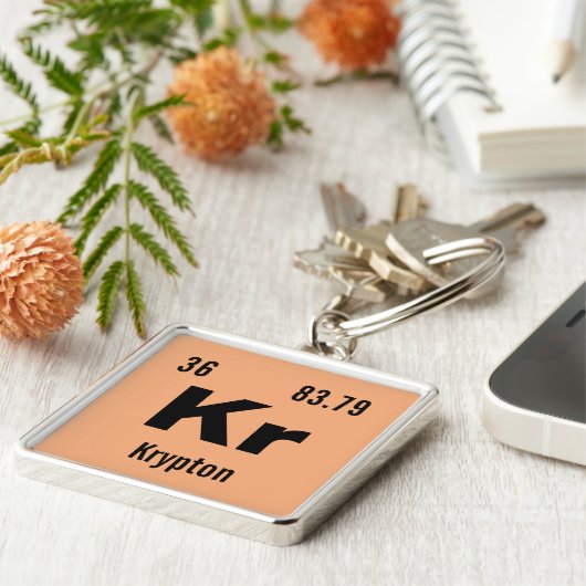 Creëer uw eigen Periodieke Lijst van de Elementen Sleutelhanger (Zijkant)