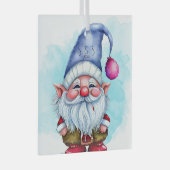 Creëer uw eigen Periwinkle Christmas Gnome Glas Ornament (Voorkant Rechts)