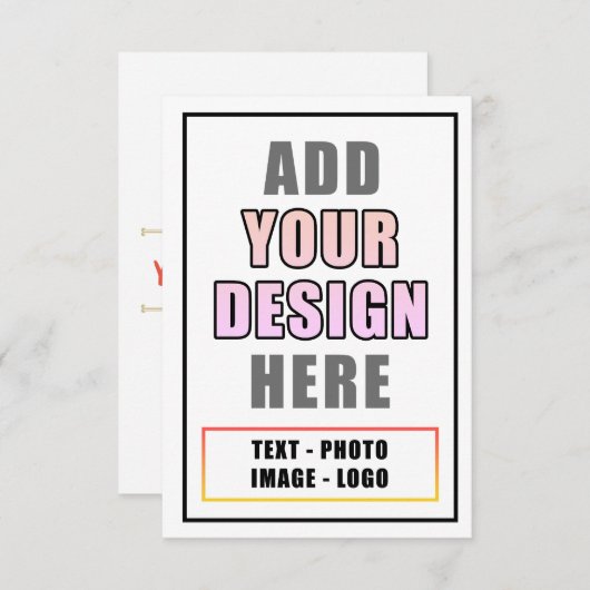 Creëer uw eigen personaliseren Teacher Afbeelding  Bedankkaart (Voorkant / Achterkant)