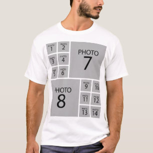 Creëer uw eigen persoonlijke 14 FOTO-COLLAGE T-shirt