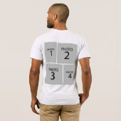 Creëer uw eigen persoonlijke 4 FOTO-COLLAGE T-shirt (Achterkant volledig)