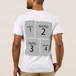 Creëer uw eigen persoonlijke 4 FOTO-COLLAGE T-shirt