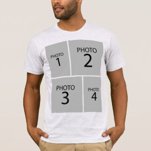 Creëer uw eigen persoonlijke 8 FOTO-COLLAGE T-shirt