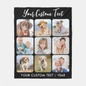 Creëer Uw eigen persoonlijke 9 Afbeelding collage Fleece Deken (Voorkant)