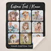 Creëer Uw eigen persoonlijke 9 Afbeelding collage Sherpa Deken (Voorkant)