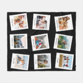 Creëer Uw eigen persoonlijke 9 Fotocollage Fleece Deken (Voorkant (Horizontaal))