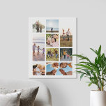 Creëer Uw eigen persoonlijke 9 Fotocollage Imitatie Canvas Print<br><div class="desc">Creëer uw eigen gepersonaliseerde fotocollage faux canvas print met 9 van uw favoriete afbeeldingen.</div>