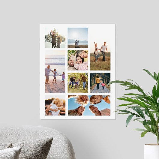 Creëer Uw eigen persoonlijke 9 Fotocollage Poster