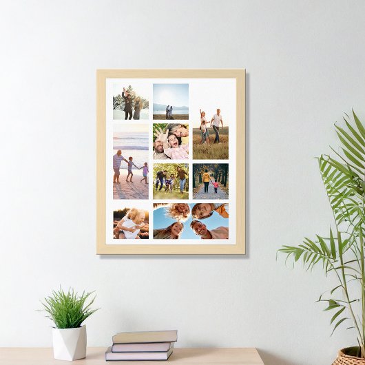 Creëer Uw eigen persoonlijke 9 Fotocollage Poster