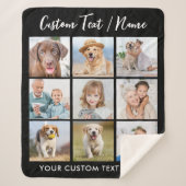 Creëer Uw eigen persoonlijke 9 Fotocollage Sherpa Deken (Voorkant)