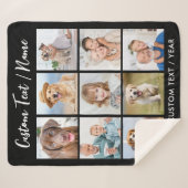 Creëer Uw eigen persoonlijke 9 Fotocollage Sherpa Deken (Voorkant (horizontaal))