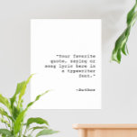 Creëer uw eigen persoonlijke aangepaste offerte poster<br><div class="desc">Creëer uw eigen aangepaste offerte poster. Voeg uw gepersonaliseerde tekst toe in een klassiek lettertype voor schrijfmachines.</div>