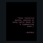 Creëer uw eigen persoonlijke aangepaste offerte poster<br><div class="desc">Creëer uw eigen aangepaste offerte poster. Voeg uw gepersonaliseerde tekst toe in een klassiek lettertype voor schrijfmachines.</div>