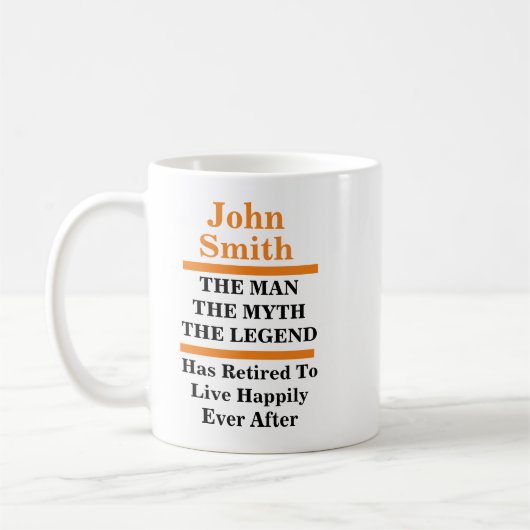 Creëer Uw eigen persoonlijke aftredingscadeau Koffiemok (Links)