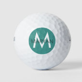Creëer Uw eigen persoonlijke Blauwgroen Golfballen (Voorkant)