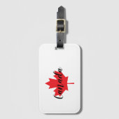 Creëer Uw eigen persoonlijke Canadese Rode Maple L Bagagelabel (Voorkant (verticaal))