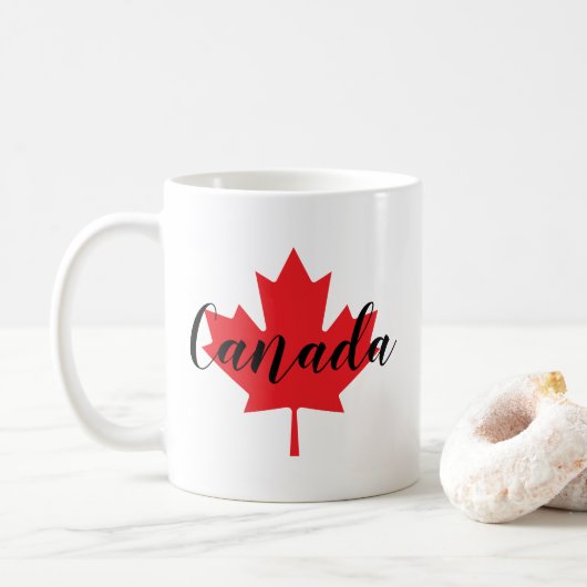 Creëer Uw eigen persoonlijke Canadese Rode Maple L Koffiemok (Met donut)