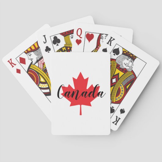 Creëer Uw eigen persoonlijke Canadese Rode Maple L Pokerkaarten (Achterkant)