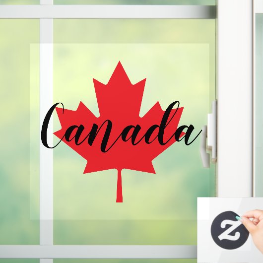 Creëer Uw eigen persoonlijke Canadese Rode Maple L Raamsticker (Huis)