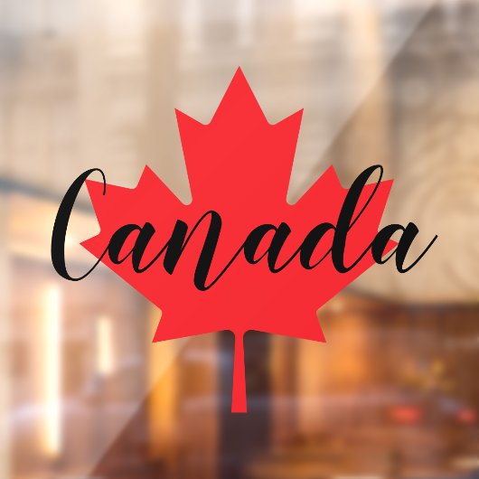Creëer Uw eigen persoonlijke Canadese Rode Maple L Raamsticker (Vel 2)
