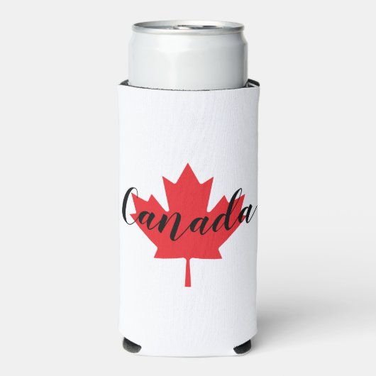 Creëer Uw eigen persoonlijke Canadese Rode Maple L Seltzer Blikjeskoeler (Seltzer Voorkant)