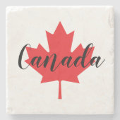 Creëer Uw eigen persoonlijke Canadese Rode Maple L Stenen Onderzetter (Voorkant)