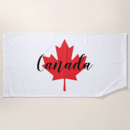 Creëer Uw eigen persoonlijke Canadese Rode Maple L Strandlaken