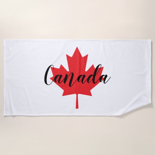 Creëer Uw eigen persoonlijke Canadese Rode Maple L Strandlaken (Voorkant)