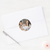 Creëer Uw eigen persoonlijke familiefoto Ronde Sticker (Envelop)