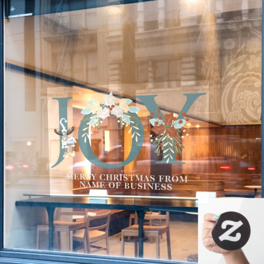 Creëer Uw eigen persoonlijke feestelijke feestdage Raamsticker (Cafe Raam)