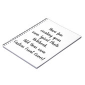 Creëer Uw eigen  persoonlijke foto Notitieboek (Linkerzijde)