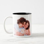 Creëer Uw eigen persoonlijke foto Tweekleurige Koffiemok (Links)