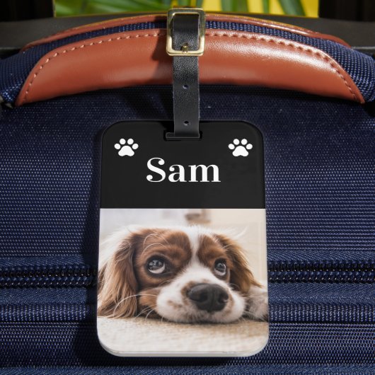 Creëer Uw eigen persoonlijke foto van een huisdier Bagagelabel (Voorkant Insitu 2)