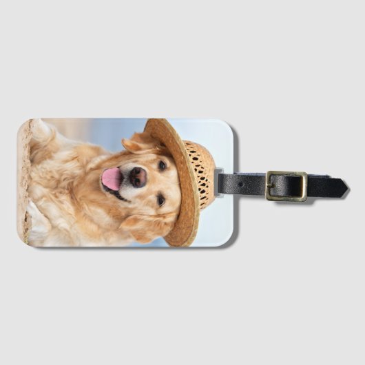 Creëer Uw eigen persoonlijke foto van een huisdier Bagagelabel (Voorkant (horizontaal))