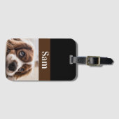 Creëer Uw eigen persoonlijke foto van een huisdier Bagagelabel (Voorkant (horizontaal))