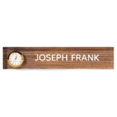 Creëer Uw eigen persoonlijke foto van Rustic Wood Naambordje (Voorkant)