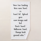 Creëer Uw eigen persoonlijke Gepersonaliseerd weg/ Badhanddoek (Badhanddoek)